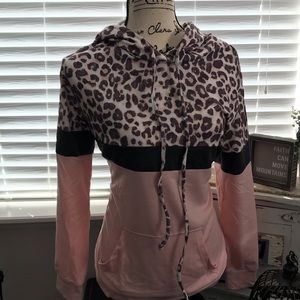 pink Cheetah print hoodie